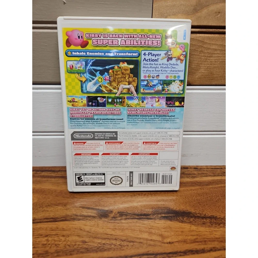 Kirby's Return to Dream Land (Nintendo Wii, 2008) Complete CIB